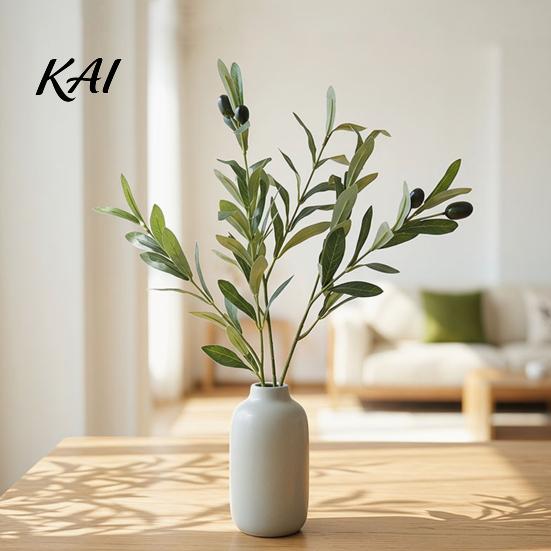 Flexible Bendable Branch Stems Faux Olive Branches for Vase, Artificial Tree Branches, DIY Fake Floral Arrangement Supplies Plants, Realistic Greenery