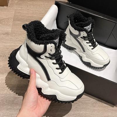 Зимняя женская обувь на шнуровке женские кроссовки зимние ботильоны водонепроницаемые теплые ботинки на платформе женская обувь Botas De Mujer 2024