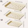 Cherry Pattern Rectangular Storage Tray Stackable Lightweight Plastic Dessert Tray Durable Anti-Slip Serving Tray