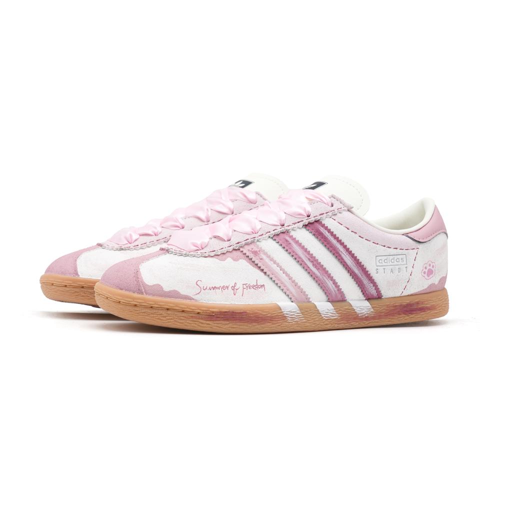 Adidas Originals Stadt Pink Cat Claws Abrasion Resistant Low top Skateboard Shoes Unisex JR6343(Team1047-)