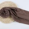 Women's Solid Color Pearl Chiffon Bubble Scarf, Long Silk Headscarf, 70x180cm, Middle Eastern Style