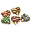 5Pcs Stainless Steel Waved Heart Charms for DIY Women Jewelry Necklace Findings Bracelets Pendants Earrings Making Accessories