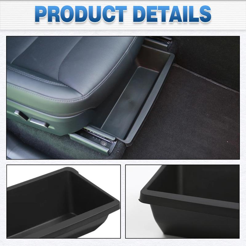 Front Under Seat Storage Box For Tesla Model Y Juniper 2025-2026 Under Seat Organizer Bin Backseat Bag Trash Tray Accessories