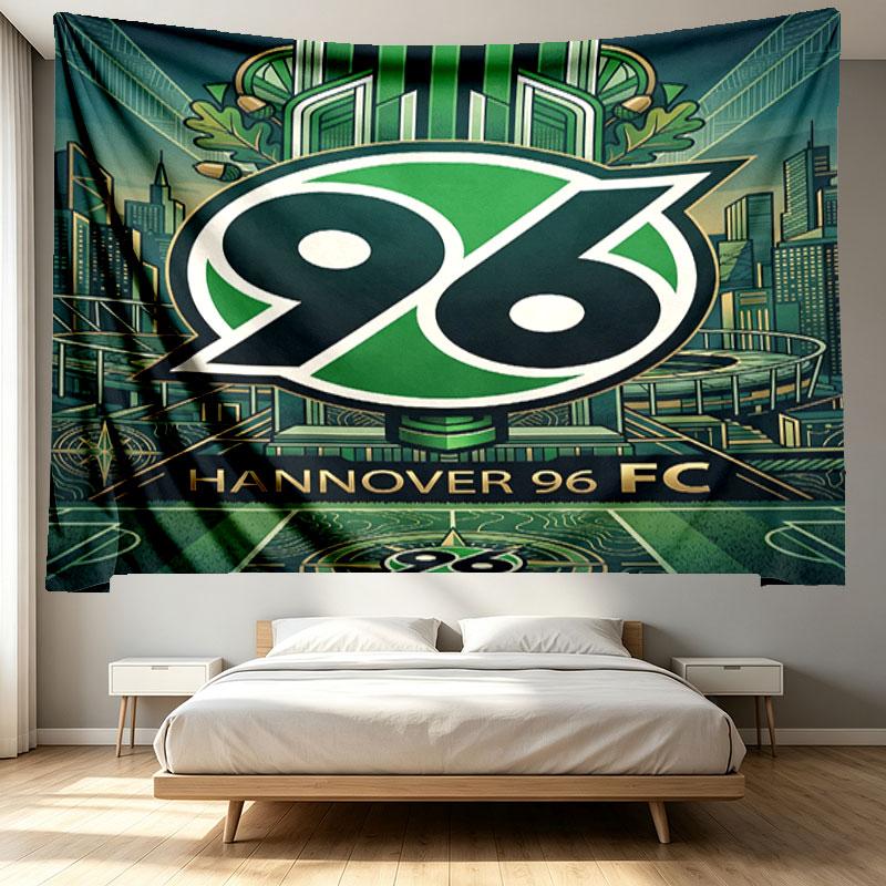 Hannover 96 Football Print Tapestry - Portable Wall Decor Cloth, for Home, Dorm, Travel, Bedroom, Living Room - Ideal Birthday Housewarming Gift