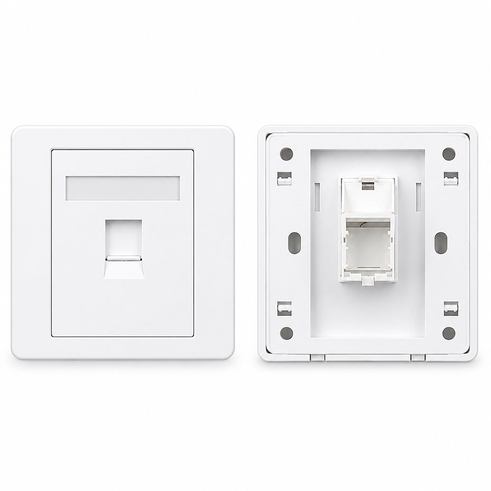 1Pcs 1/2/3/4 Port Network Wall Panel Computer Network Socket Panel  Home Office Network