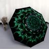 1pc Greenery Kaleidoscope Folding Umbrella, Durable, Suitable for Outdoor Activities or Rain, Suitable for Commuting yy251027128