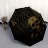 Dark Mystic Skulls: Circular Wall Art DecorUmbrella, Portable 3-Fold Compact Umbrella for Men & Women Gift