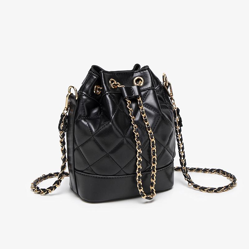 Высококачественная наплечная сумка для женской сумки, сумка кроссбоди с ромбовидной цепочкой, корейский стиль, легкая роскошь, модная сумка-ведро для женской сумки
