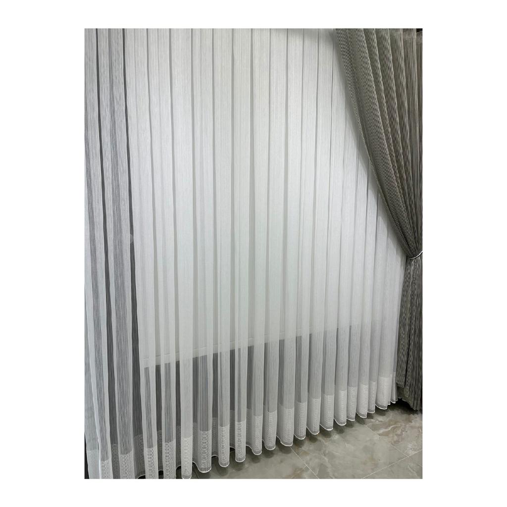 Тюлевая занавеска Ta с естественной каймой, не требующая глажки, плотно плиссированная