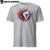 Vibrant Unisex Siberian Husky T-Shirt | Colorful Dog Design | Short Sleeve Tee