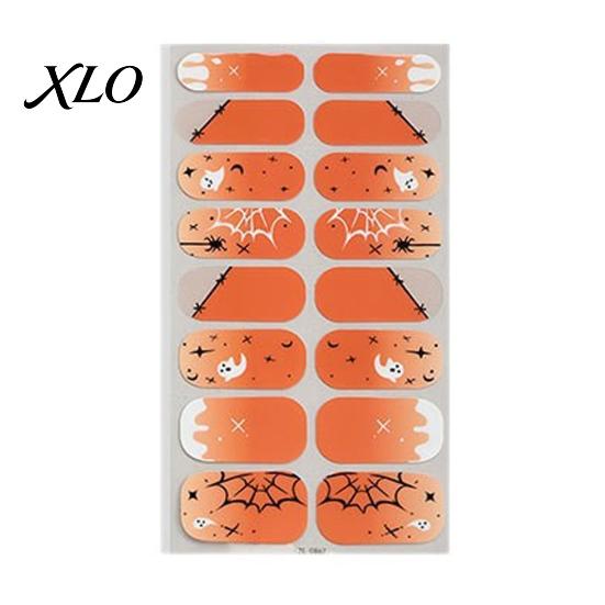 Fluorescent Nail Stickers Halloween Glow-in-the-Dark Stickers, Gothic Spider Web Ghost Manicure Art Decoration Decals, Accessories for Women