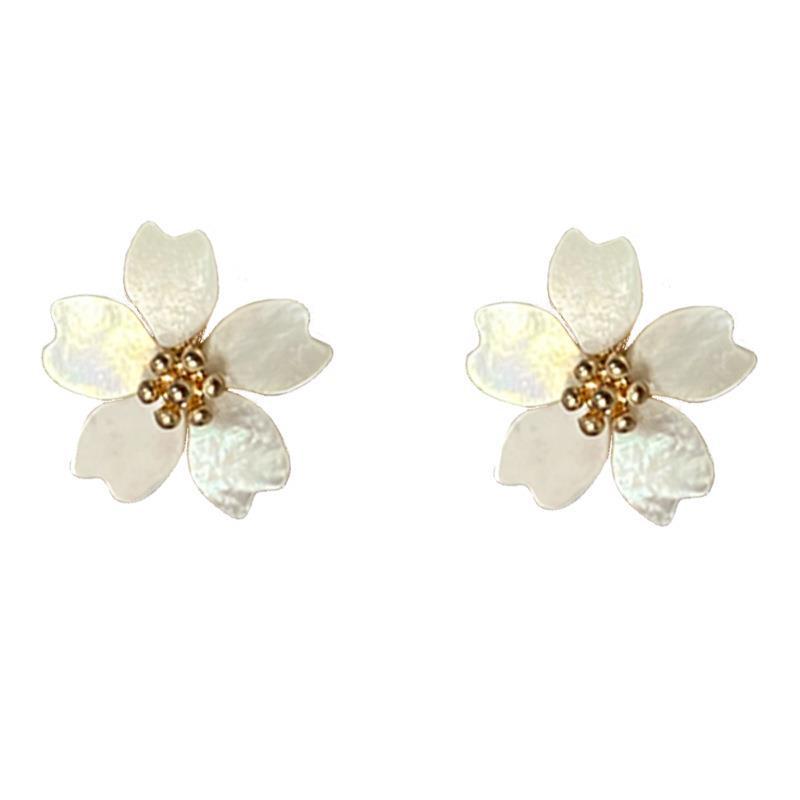 Зажимы для ушей в виде катушки от комаров без ушей, милые серьги с цветком для женщин