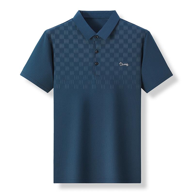 Футболка с коротким рукавом, мужская, свободного покроя, из шелка, с коротким рукавом