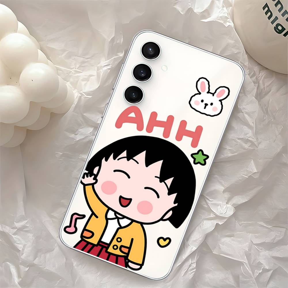 C-Чиби Милая M-Маруко-тян-S Чехол для телефона Samsung Galaxy S25 S24 S23 S22 S21 FE Ultra Plus A32 A53 A13 A31 Мягкий чехол