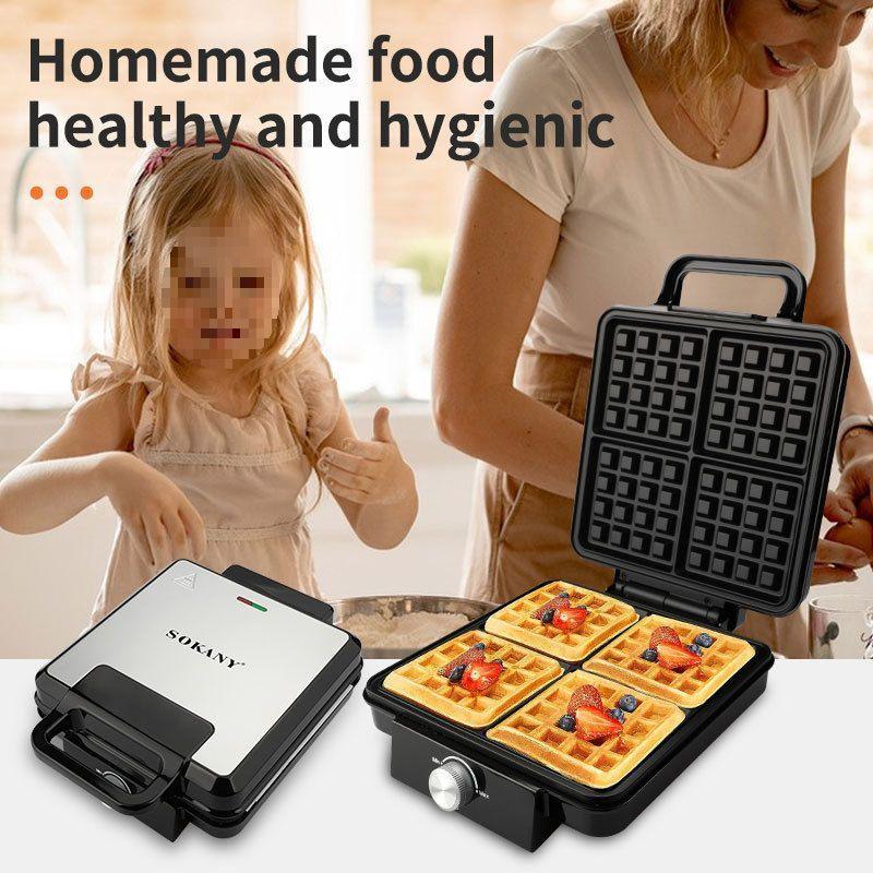 08031 Four-Slice Waffle and Sandwich Maker - Electric Griddle Home Appliance