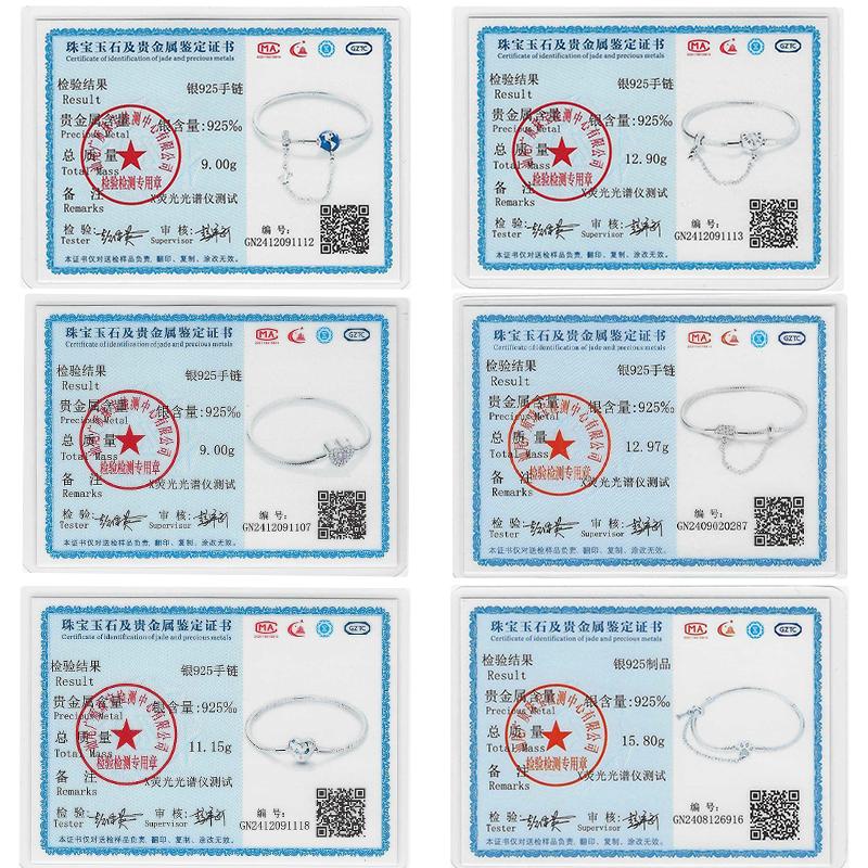 Браслеты из серебра 925 пробы 'Навсегда Любовь' Персиковое Сердце, Звезда, Луна, Самолет, Земля для Женщин, Подходят для DIY Шармов, Вечерние Украшения