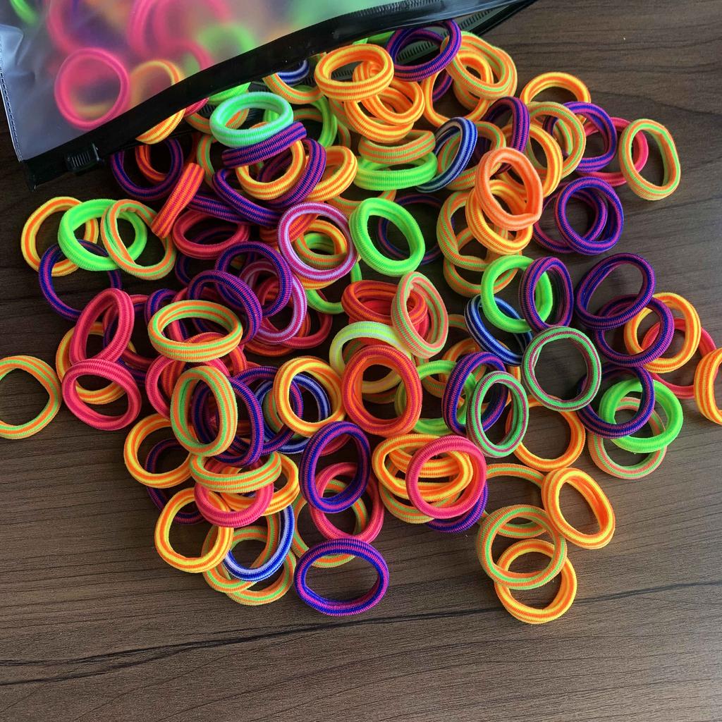 YANRONG 50PCS/Pack Girl Colorful Scrunchie Hair Accessoires Elastic Hair Ties Ponytail Holder Hair Band Headbands Fashion Headwear