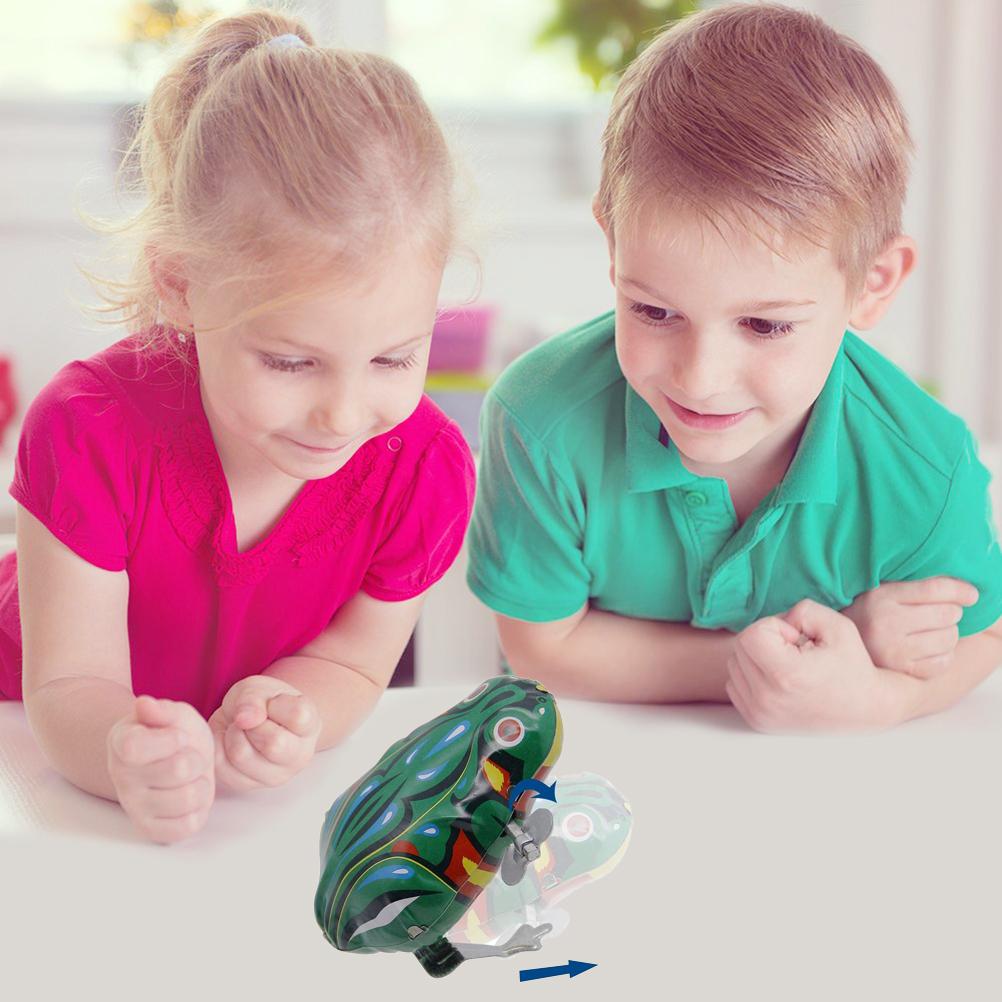6Pcs Kids Classic Jumping Frog Wind Up Clockwork Toys Children Educational Toys