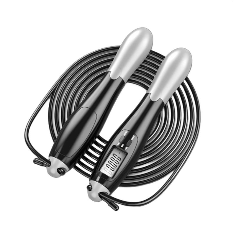 Съемная скакалка, тренировочная скакалка с нескользящей ручкой для любителей фитнеса, утяжеленная цифровая скакалка со счетчиком