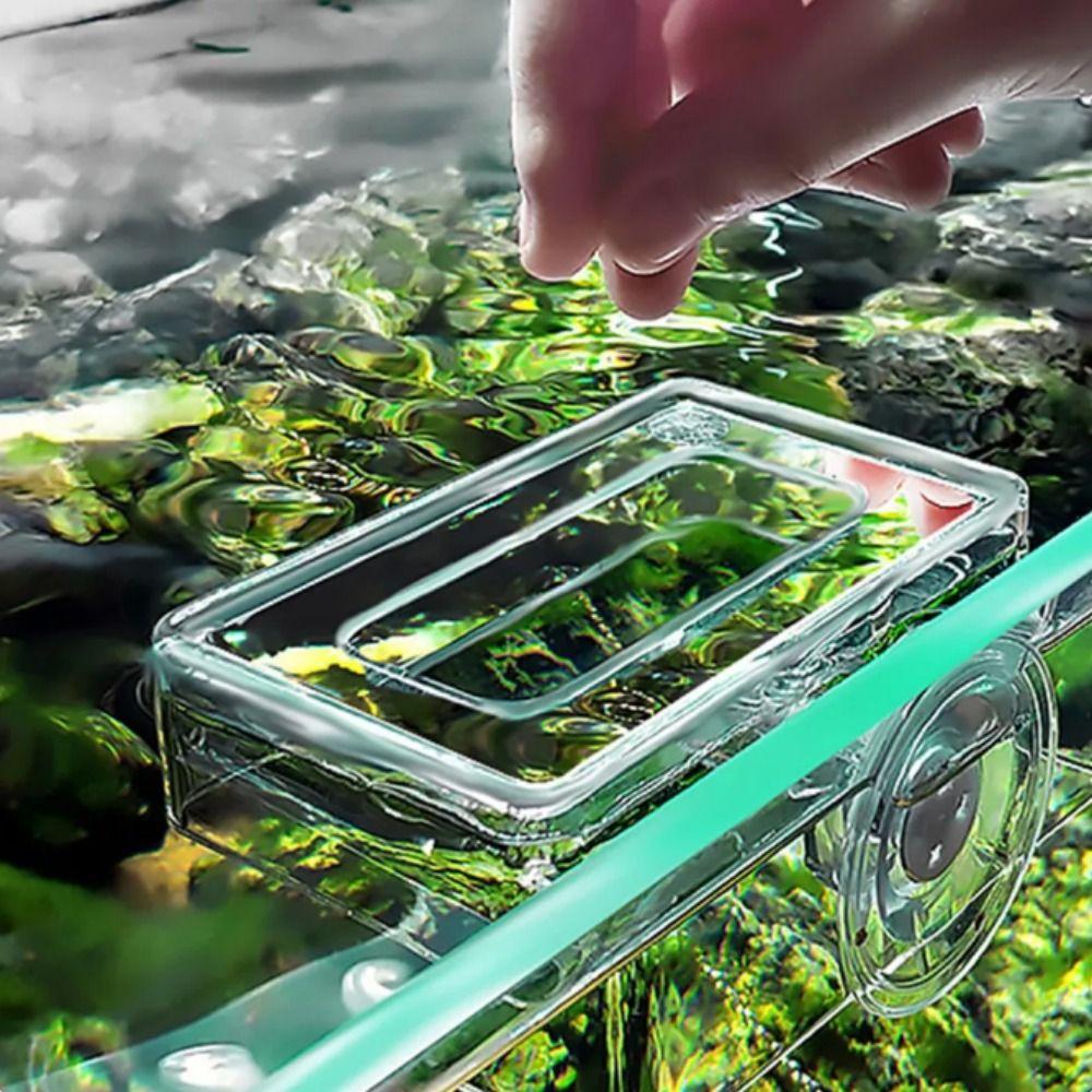 Акриловая акриловая кормушка для аквариумных рыб, прозрачный плавающий поднос для корма для рыб, аквариум