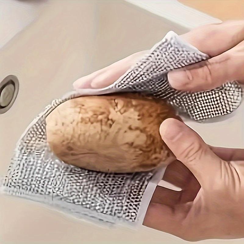 20 шт. чистящих салфеток из нержавеющей стали для кухни - быстросохнущие сетчатые скребки для кастрюль и плит, многоцелевое средство для удаления накипи, альтернатива проволочным шарикам