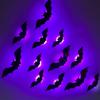12pcs/set 3D Bat Design LED Decoration,  Bat Shaped Wall Sticker, Decorative Light for Home Party Festival, Halloween Decoration