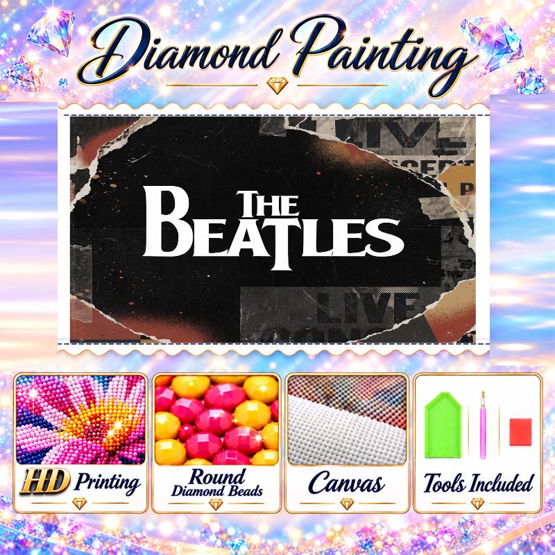 The Beatles Diamond Painting Kit 5D Full Drill DIY Diamond Mosaic Wall Art Home Decor