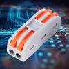 10PCS PCT22 Color Button Wire Connector 2in2out Quick Terminal Block for Wiring ClipMonochrome