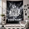 Wall Hanging Tapestry With Custom Name & Text, Sunderland FC Decorative Tapestry For Bedroom