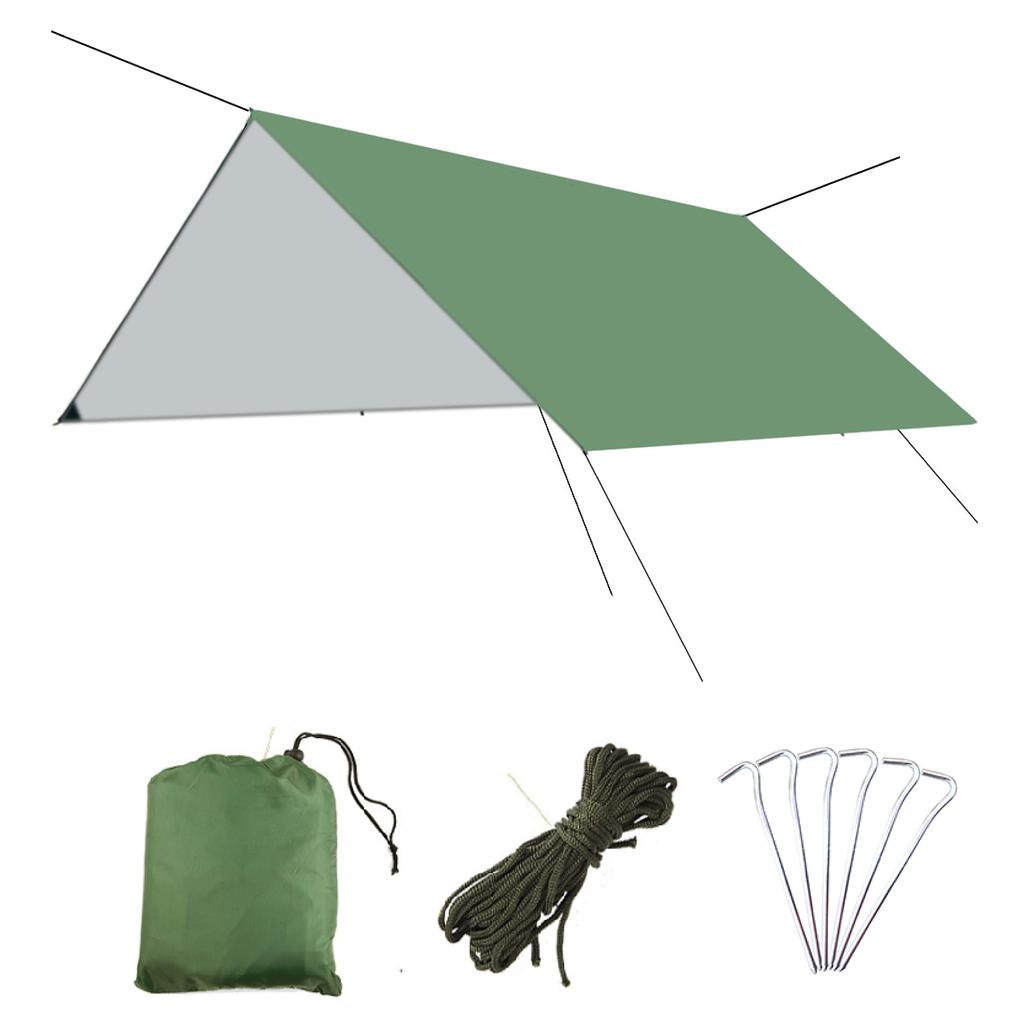 Azarxis Водонепроницаемый брезентовый тент для кемпинга Легкий тент от солнца Защита от ультрафиолета Тепловой укрытие от солнца Чехол для автомобиля Портативный компактный барбекю