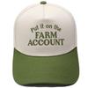 Put it on the FARM ACCOUNT Truck Driver Hat Embroidery Color Matching Baseball Cap Female Casual
