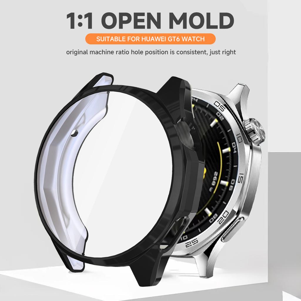 Чехол для Huawei Watch GT6 41мм 46мм Защитная пленка для экрана Аксессуары Мягкий ТПУ Бампер Чехол Пленка Защита от падения для Huawei Watch GT6 Чехол