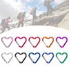 Heart Shaped Carabiner Clip Aluminum Alloy Keychain Clip Spring Snap Hook Camping Backpack Clips Heavy Duty Carabiners