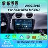 Автомобильное радио Android 14 Carplay для Seat Ibiza MK4 6J SportCoupe Ecomotive Cupra 2009 -2016 Навигация GPS Мультимедийный проигрыватель стерео