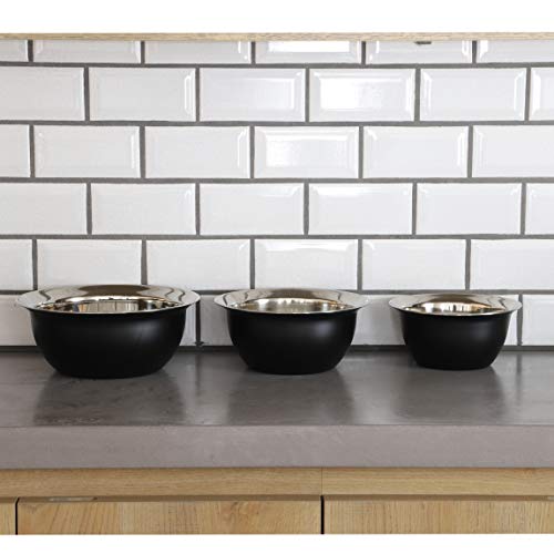 Pearl Metal Перфорированная миска и дуршлаг, Ограниченная серия, Черный, 15 см / 18 см / 21 см, Нержавеющая сталь, Набор из 3 предметов, BLKP, Черный, AZ-5036
