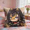 Dehya Cute Genshin Impact Cushion Cover Square Short Plush Pillow Case Living Room Sofa Home Decor Funda X