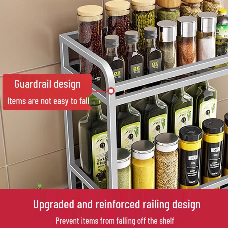 3-Tier 304 Stainless Steel Countertop Spice Rack