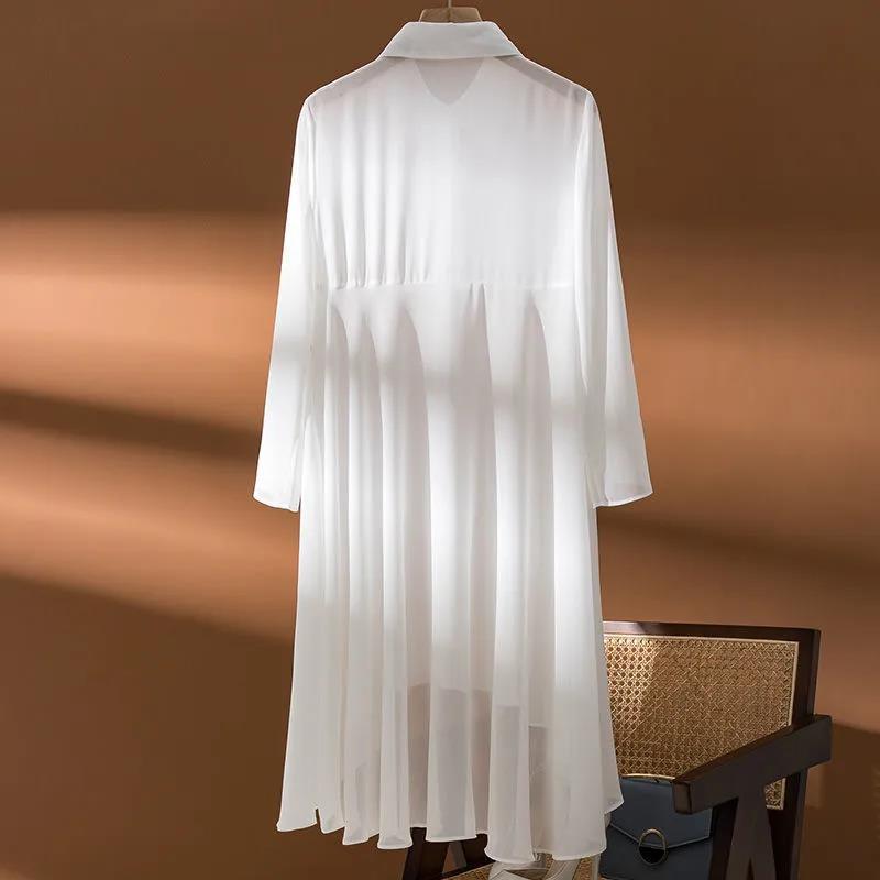 Шифоновая рубашка женская тонкая и универсальная свободная и повседневная верхняя одежда для темперамента солнцезащитный кардиган лето