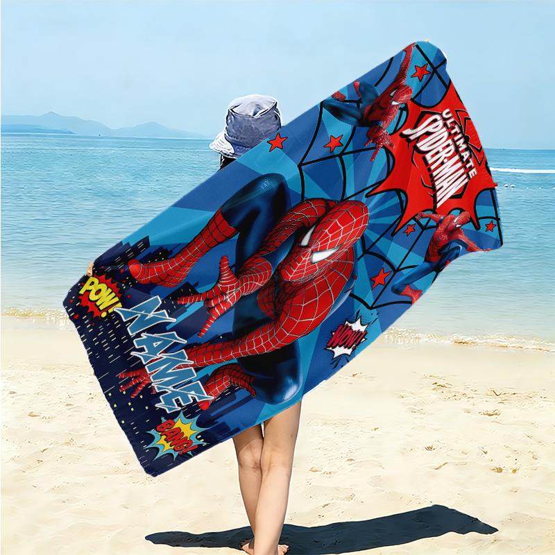 Personalized "Spider-Man: Spider-Verse" Beach Towel Microfiber Beach Towel Thin Absorbent for Beach Swimming Yoga Bath Sports. 091078