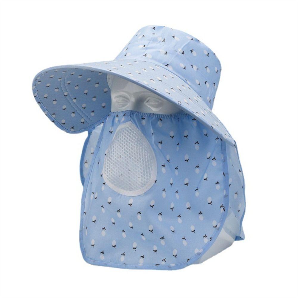Wide Brim Sun Protection Face And Neck UV Protection Hat Casual Sunhat Women