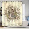 Винтажная шторка для ванной с цветочным принтом, водонепроницаемая тканевая, декоративное украшение для дома для ванной комнаты, 3D-печать, настенный гобелен Artis