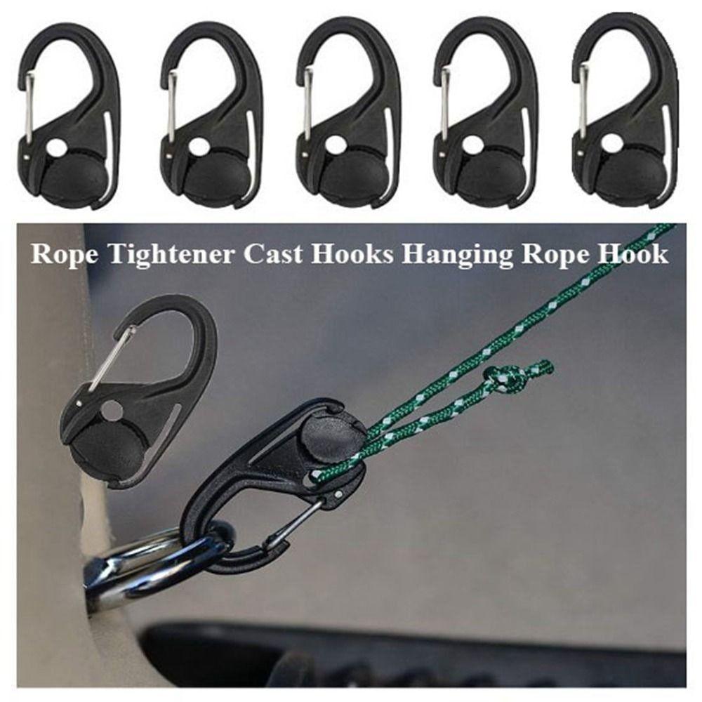 1/2/5pcs Without Knotting Rope Tightener 66*34mm Hanging Rope Hook  Outdoor Tools