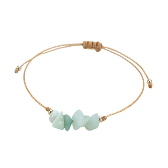 Браслет из драгоценных камней Женский Мужской Регулируемый Плетеный Кристальный Браслет Бохо Веревочка