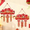 Flocking Cloth Fu Character Door Pendant Traditional Lucky Character Wall Ornament Home Decoration