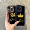 N94 Queen King Crown Мягкие чехлы для телефонов с ангельскими глазками для iPhone 15 14 12 11 Pro Max 13 mini 7 8 6S Plus XS Max XR SE противоударный чехол-бампер