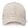 Breathable Floral Baseball Cap Rhinestone Decoration Adjustable Flower Baseball Hat Sun Protection Elegant Hat Summer Wear