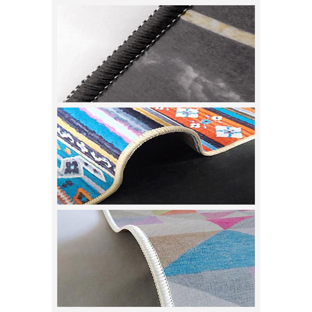 Decorative Modern Thin Stain Resistant Washable Cotton Machine Woven Base Kids Carpet