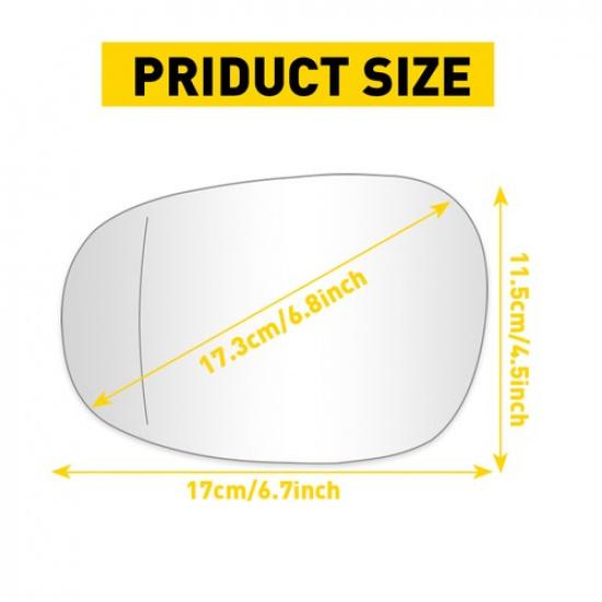 51167252893 Mirror Glass Driver Left Side Heated For BMW E88 E82 E90 E91 E92 E93