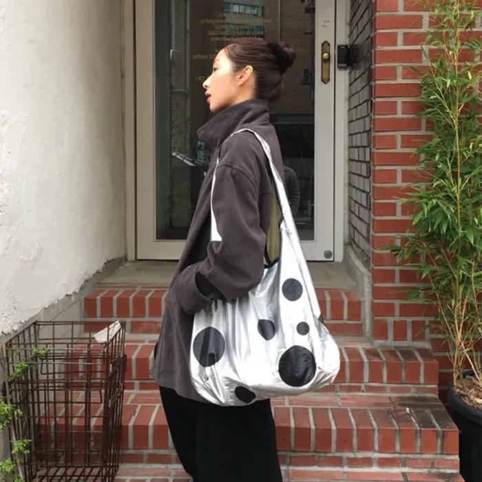 Dot Bubble Bag_Glossy Silver