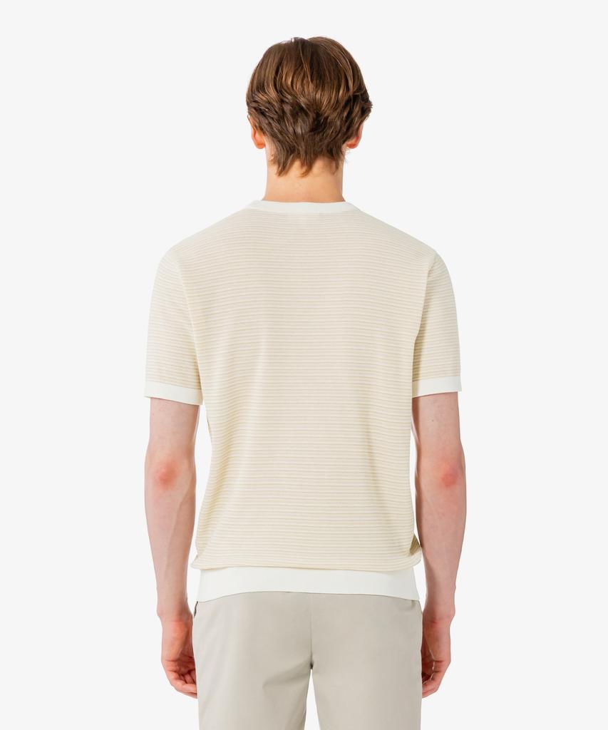 LACOSTE Men'S Multi-Stripe Short Sleeve Crew Neck Pullover Ah307E-56G 02S